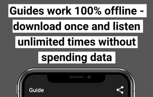 Hearonymus audio guides work 100% offline once downloaded