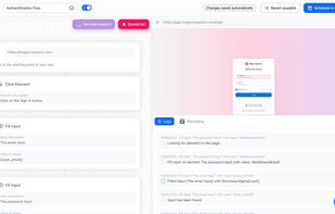 Main test editor