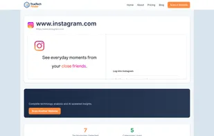 Example of a technology scan using TrueTechFinder
