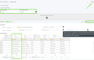 The Data Center lets you setup all your data connections, datasets and data models in a centralized way for your company. Use the powerful file uploader to include data in Biuwer from CSV and Excel files.