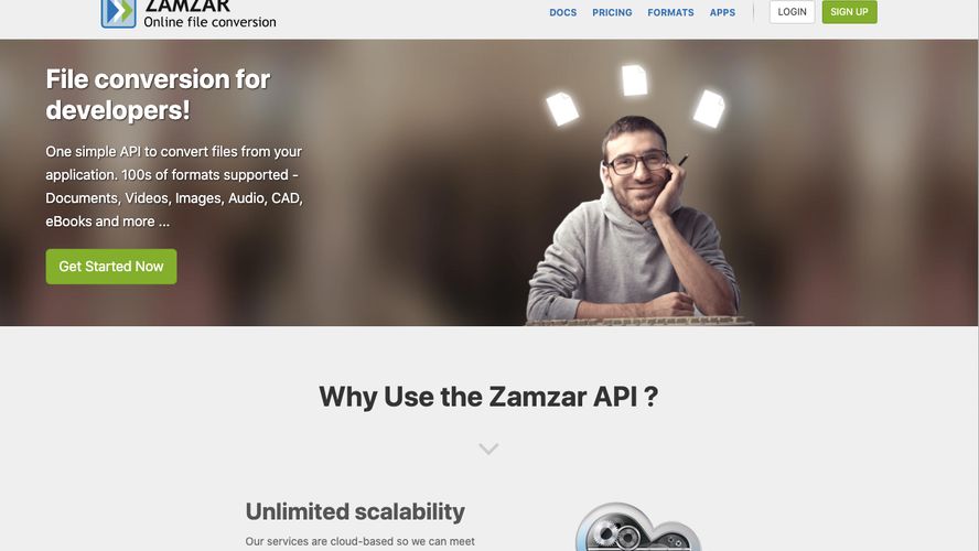Zamzar online file converter providing easy to use file conversion