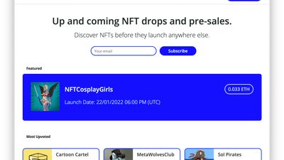 sealaunch.xyz home to find NFT projects pre-sale dates/launches.