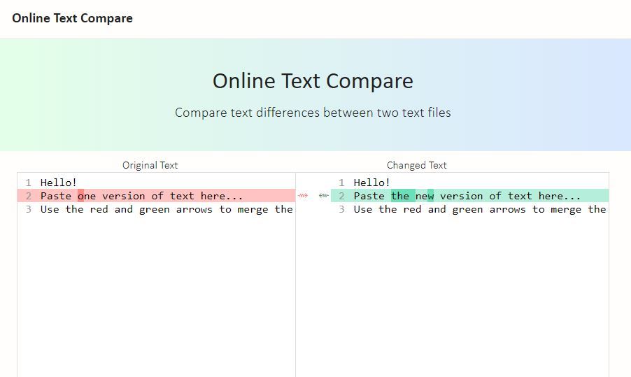 Online Text Compare