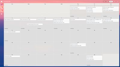 Calendar view to visually plan your month.