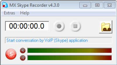 MX Skype Recorder main window