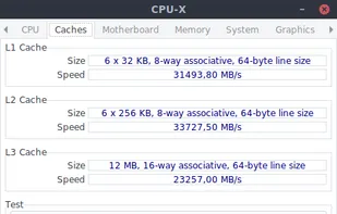 CPU-X (by X0rg) screenshot 1