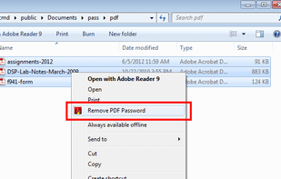 4dots Free PDF Password Remover screenshot 1