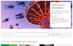 Home page of Asset Bank Digital Asset Management system.