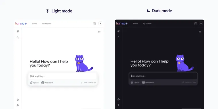 Proton launches Lumo 1.2 with dark mode, custom writing styles & new standalone plus sub image