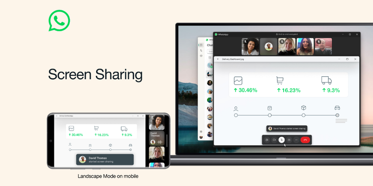 WhatsApp rolls out Screen-Sharing feature for video calls on Android, iOS, and Windows image