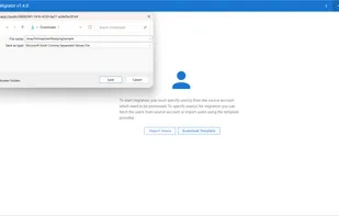 Bulk User Management: Download the sample CSV template to easily map hundreds of source and destination user accounts for bulk processing.