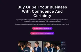 Sell your business at a higher valuation or find quality acquisitions with Foundy's AI and expert support.
