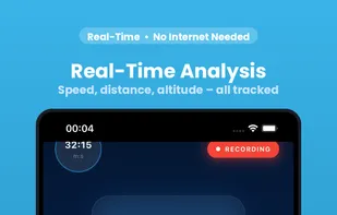 Live tracking during your run - current speed, max speed, distance, and altitude. All in real-time.