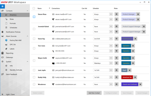 Contact Notifications Editor