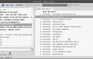 version 0.2.3 , crunchbang statler, flac playback, search window off.