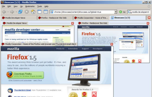 Showcase tab with mouse over zoom set at 150%