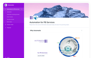 Customizable template for services provider