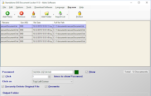 Standalone EXE Document Locker screenshot 1