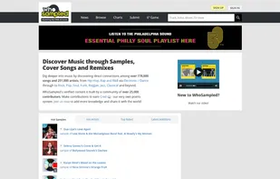 WhoSampled screenshot 1