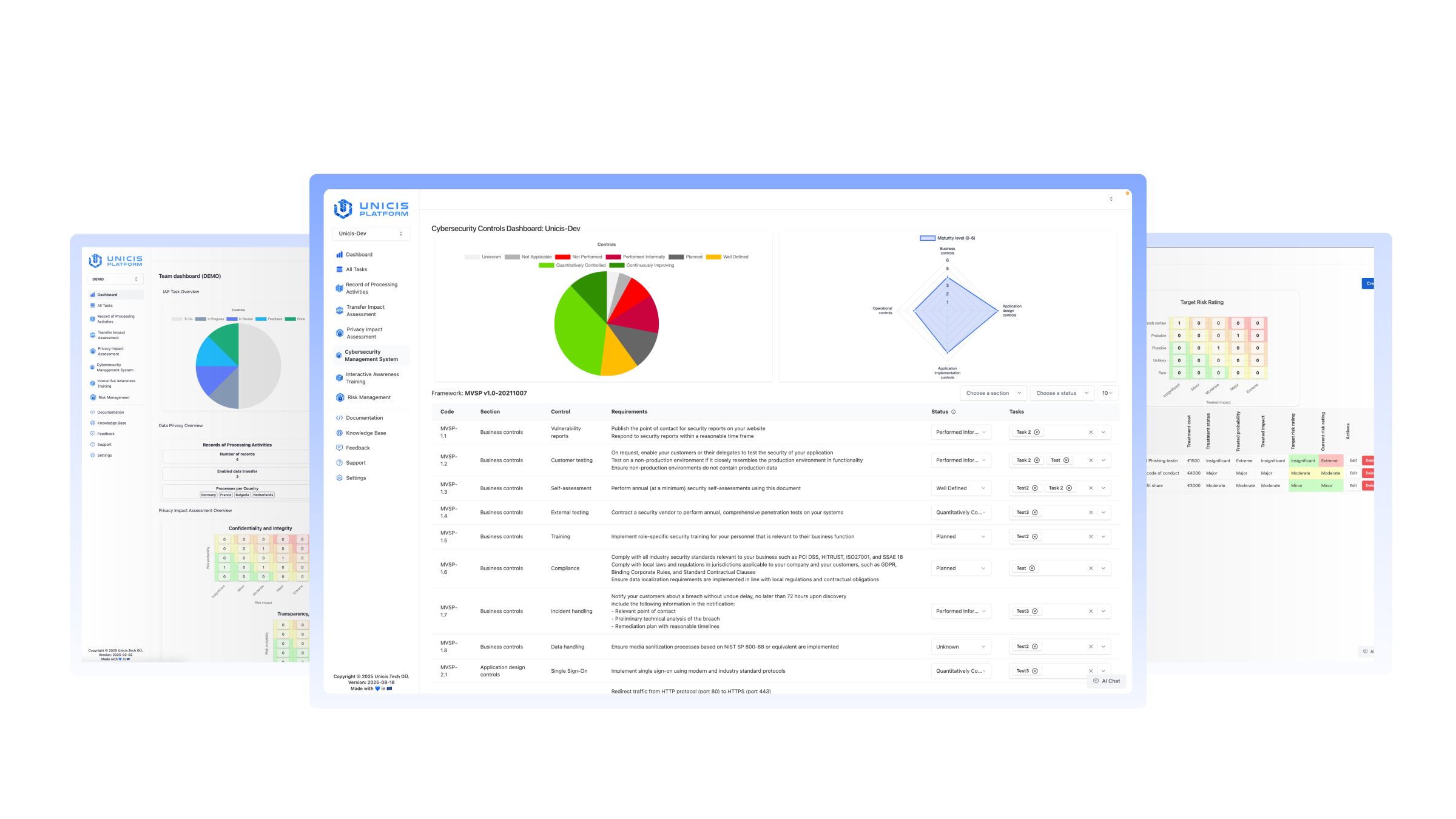 Unicis Platform Screenshot