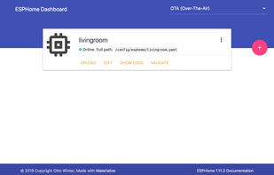 ESPHome Dashboard