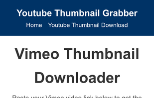 Vimeo Thumbnail Downloader Mobile Screenshot