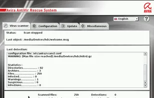 Avira Rescue System screenshot 1