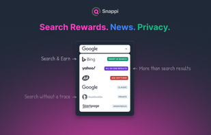 Choose how you search: earn rewards, read trending news, or browse privately with one quick toggle.