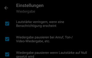 equalizer & playback options