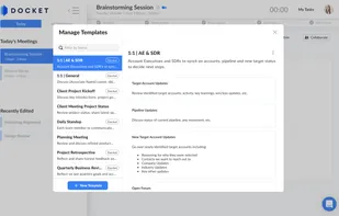 Build from scratch, or start wtih one of many professional meeting agenda templates.