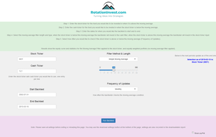 Moving Average Crossover Tool