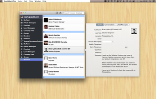 Desktop screen shot showing a user profile
