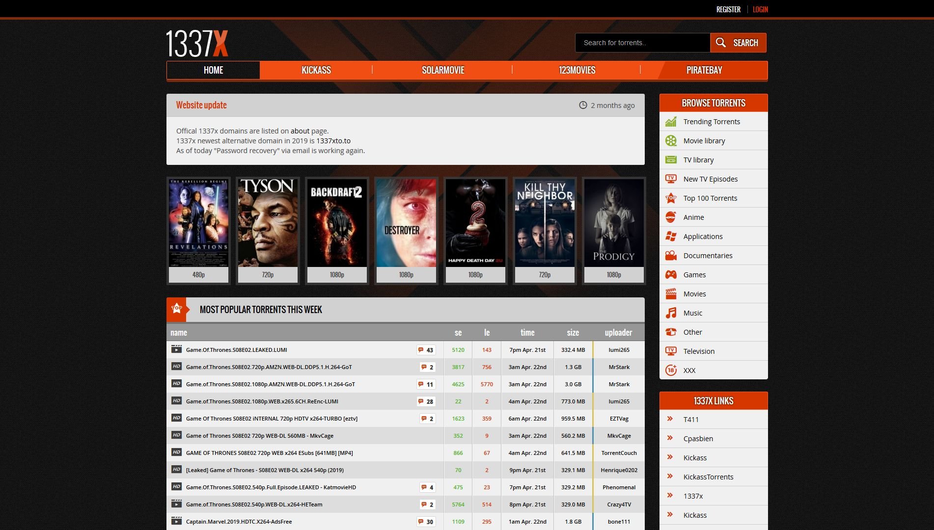 The Best 20 Torrent Website Alternatives to 1337X in 2019