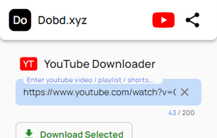 Dobd download page after pasting a URL