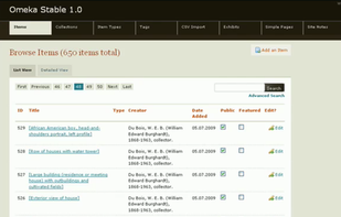 Omeka screenshot 1