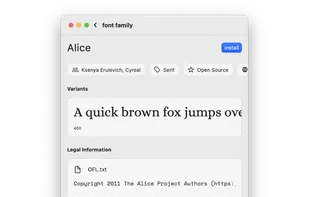 see information and download font