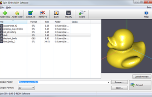 Spin 3D - Mesh Converter Software screenshot 1