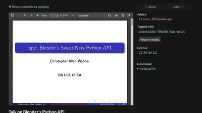 View of an PDF presentation