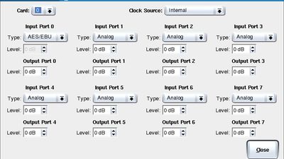 Audio port configuration
