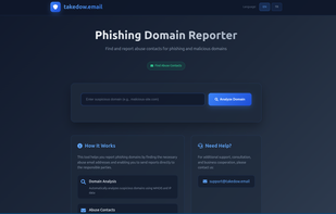 You can easily check phishing domains from the homepage.