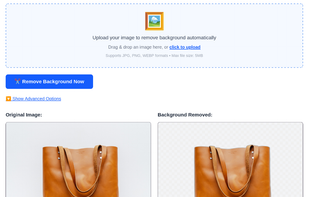 image on the left with background, image on the right without background.