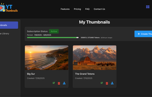 YT-Thumbnails Dashboard