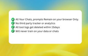 Local First agentic browser, never trained on user data, No third Party Tracker or Analytics