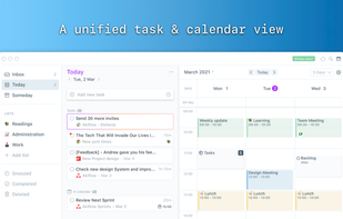 A unified Task and Calendar view.