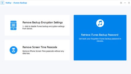 Tenorshare 4uKey - iTunes Backup screenshot 1