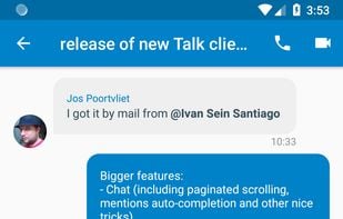 Chat and call with Talk on Android, iOS and web - via your own server!