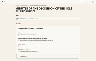 Example result of My Typo analysis