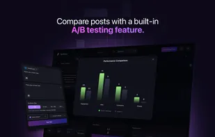 Compare posts with a built-in
A/B testing feature.