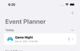 Event Planner screenshot 2