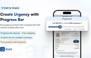 Create Urgency with Progress Bar to encourage more purchases.